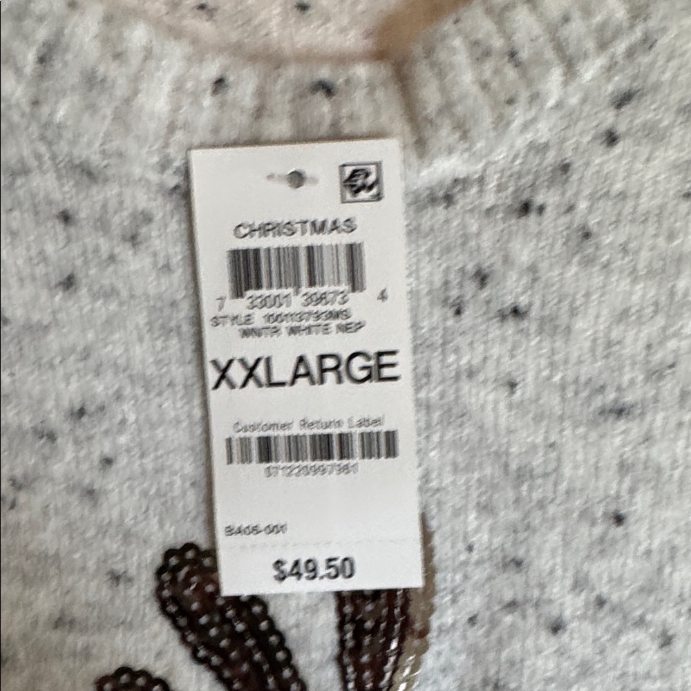 Ralph Lauren Gray Sequin Reindeer Sweater - Picture 4 of 4